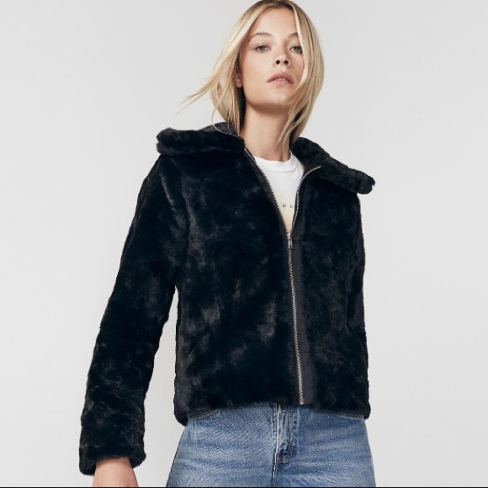 Reformation Piano jacket with faux fur